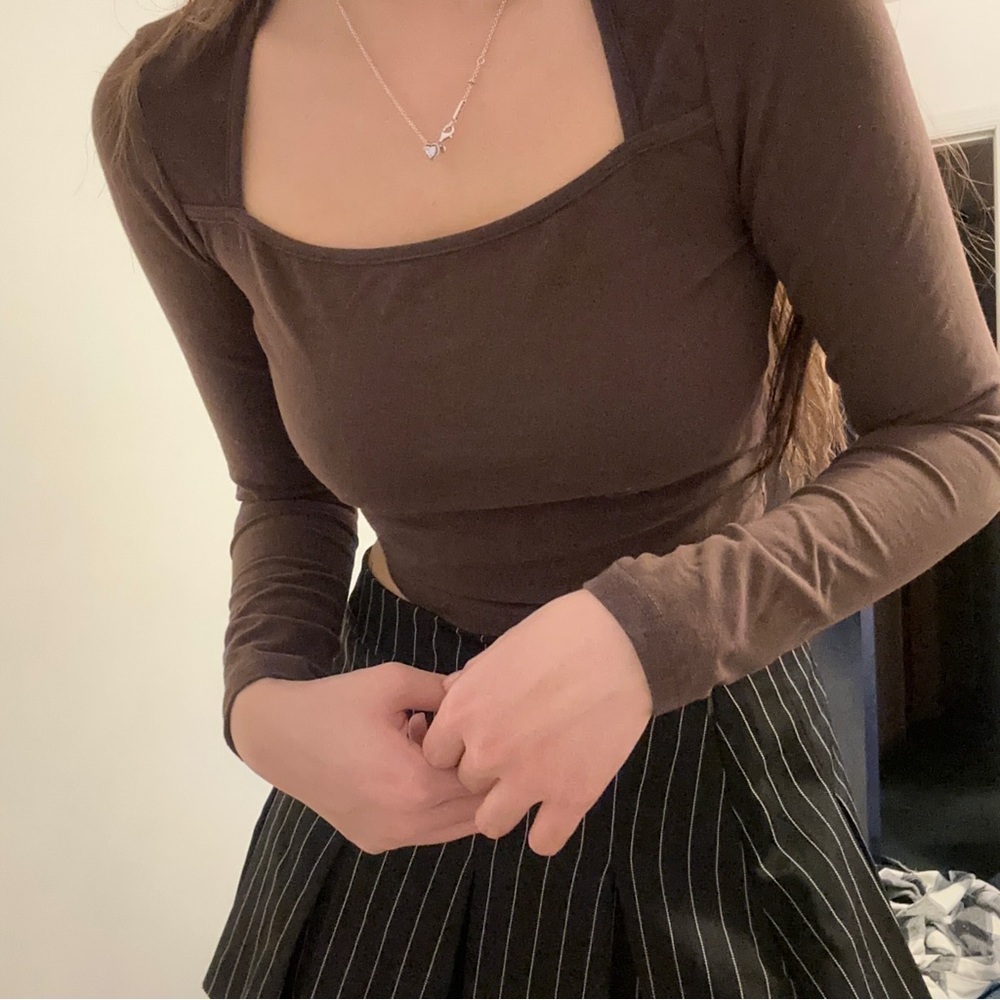 Fit long sleeve crop top
